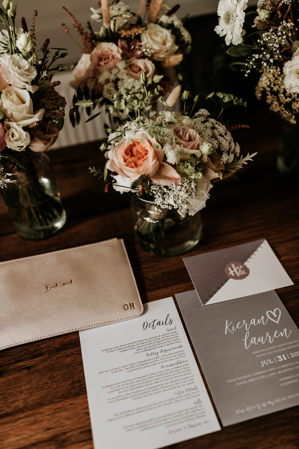 Stationery Clay Geometric Calligraphy Modern Invite Made With Love Lola Wedding Dress Annie Bradney Photography