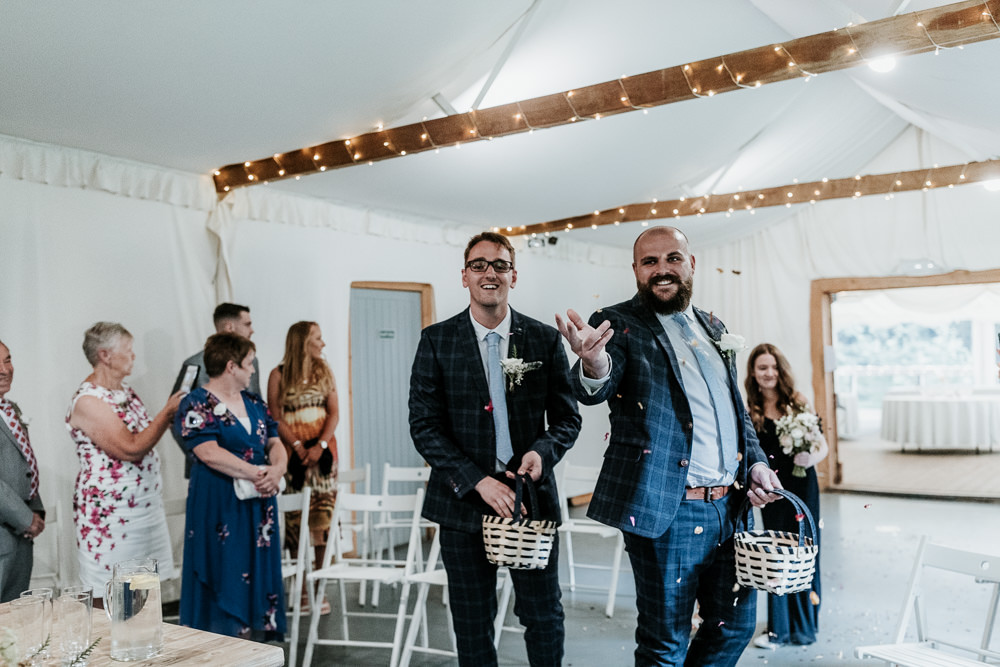 Flower Boys Confetti Aisle Made With Love Lola Wedding Dress Annie Bradney Photography