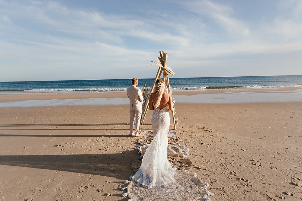 Aisle Beach Ceremony Praia da Luz Wedding OydinMei