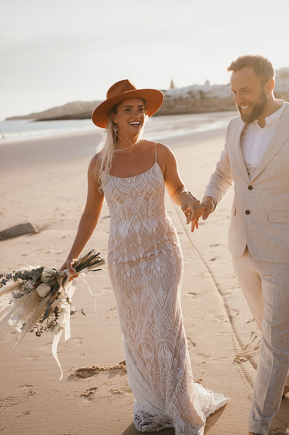 Praia da Luz Wedding OydinMei Dress Gown Bride Bridal Boho Lace