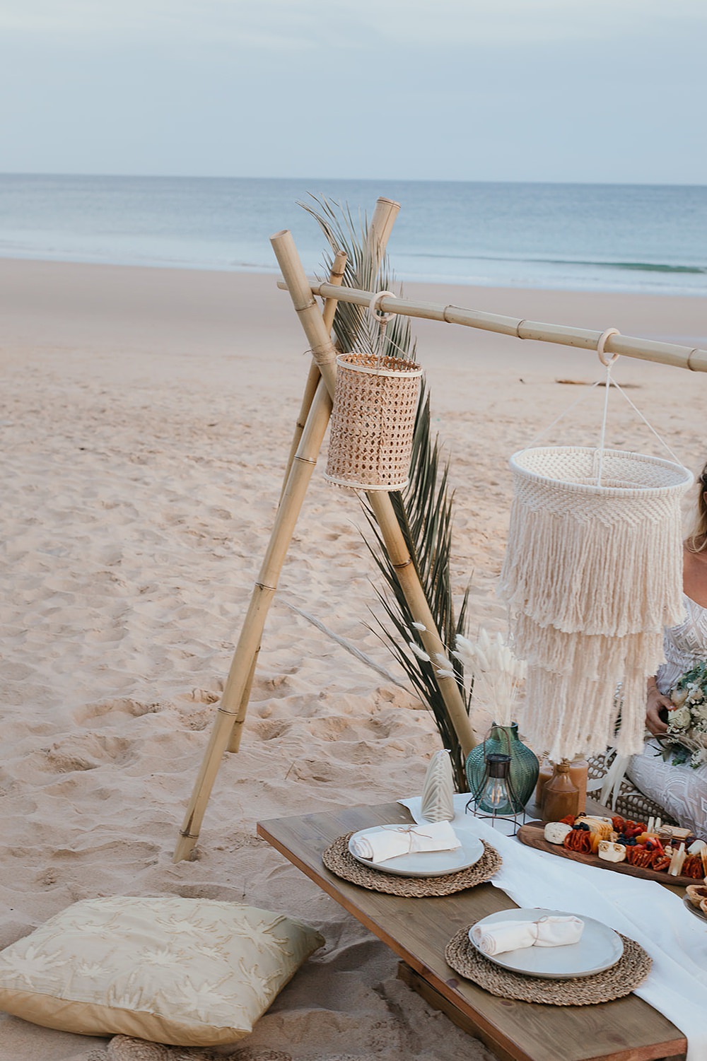 Beach Table Sweetheart Decor Praia da Luz Wedding OydinMei