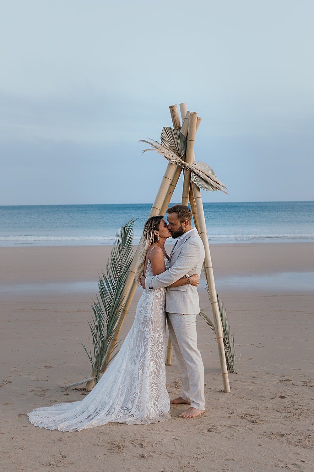 Ceremony Backdrop Greenery Praia da Luz Wedding OydinMei