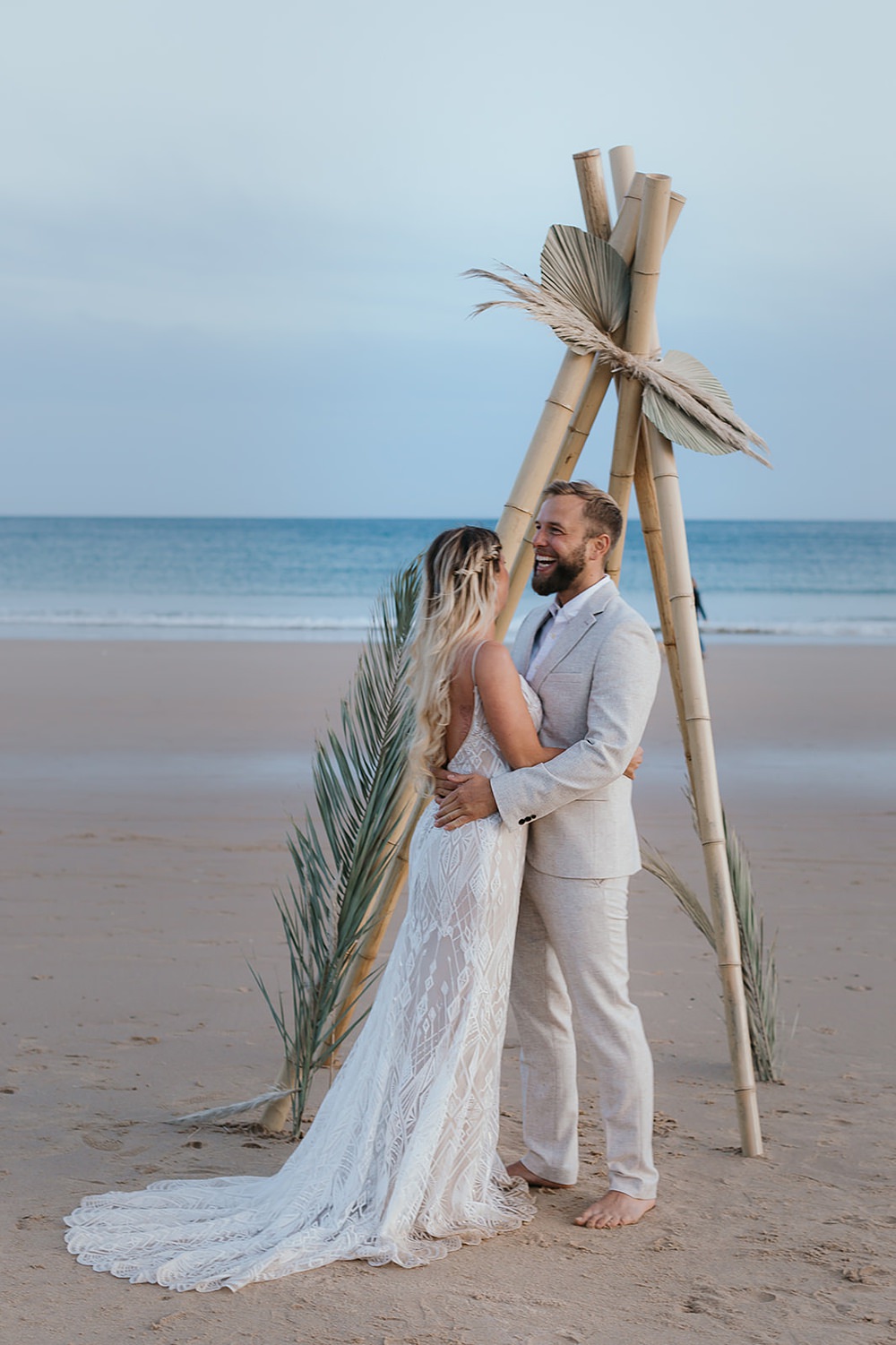 Ceremony Backdrop Greenery Praia da Luz Wedding OydinMei