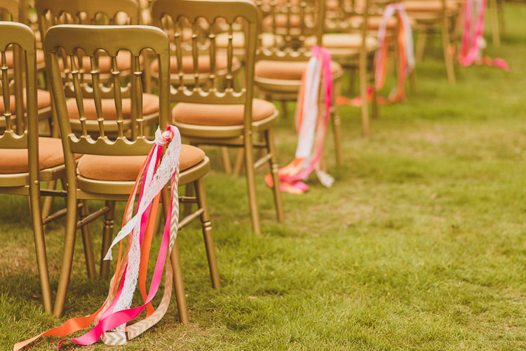 Ribbon Chairs Aisle Wedding Alexa Penberthy Photography