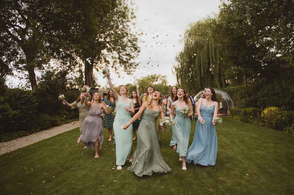 Mismatched Bridesmaids Dresses Riverside Buckinghamshire Wedding Sasha Weddings