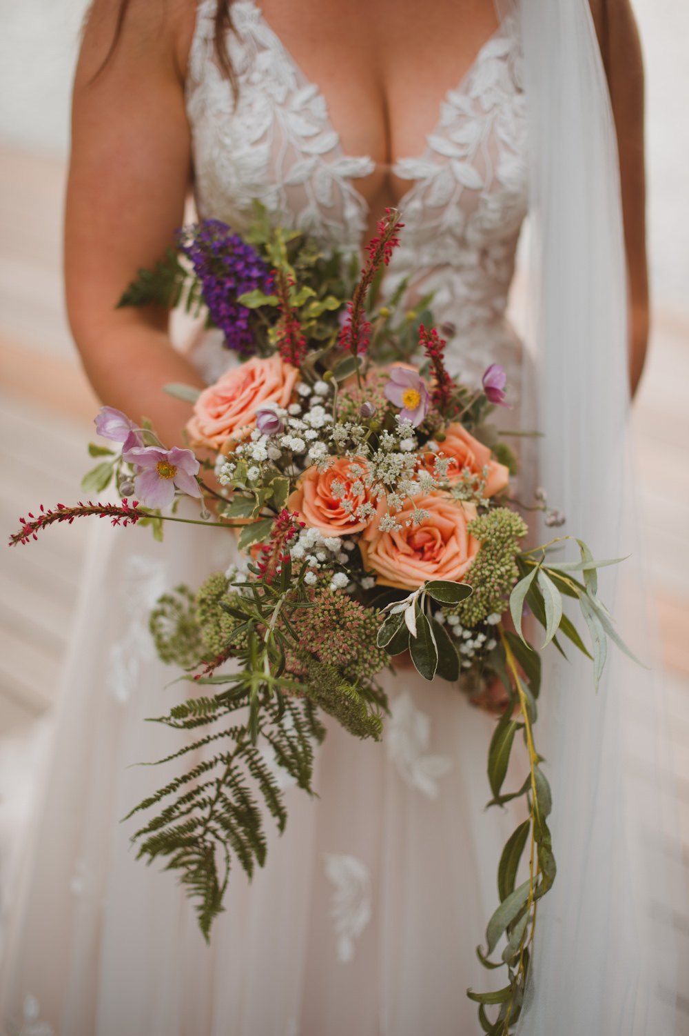 Bouquet Flowers Bride Bridal Coral Rose Cosmos Riverside Buckinghamshire Wedding Sasha Weddings