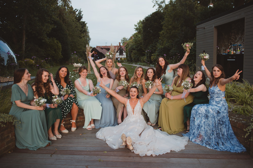 Mismatched Bridesmaids Dresses Riverside Buckinghamshire Wedding Sasha Weddings