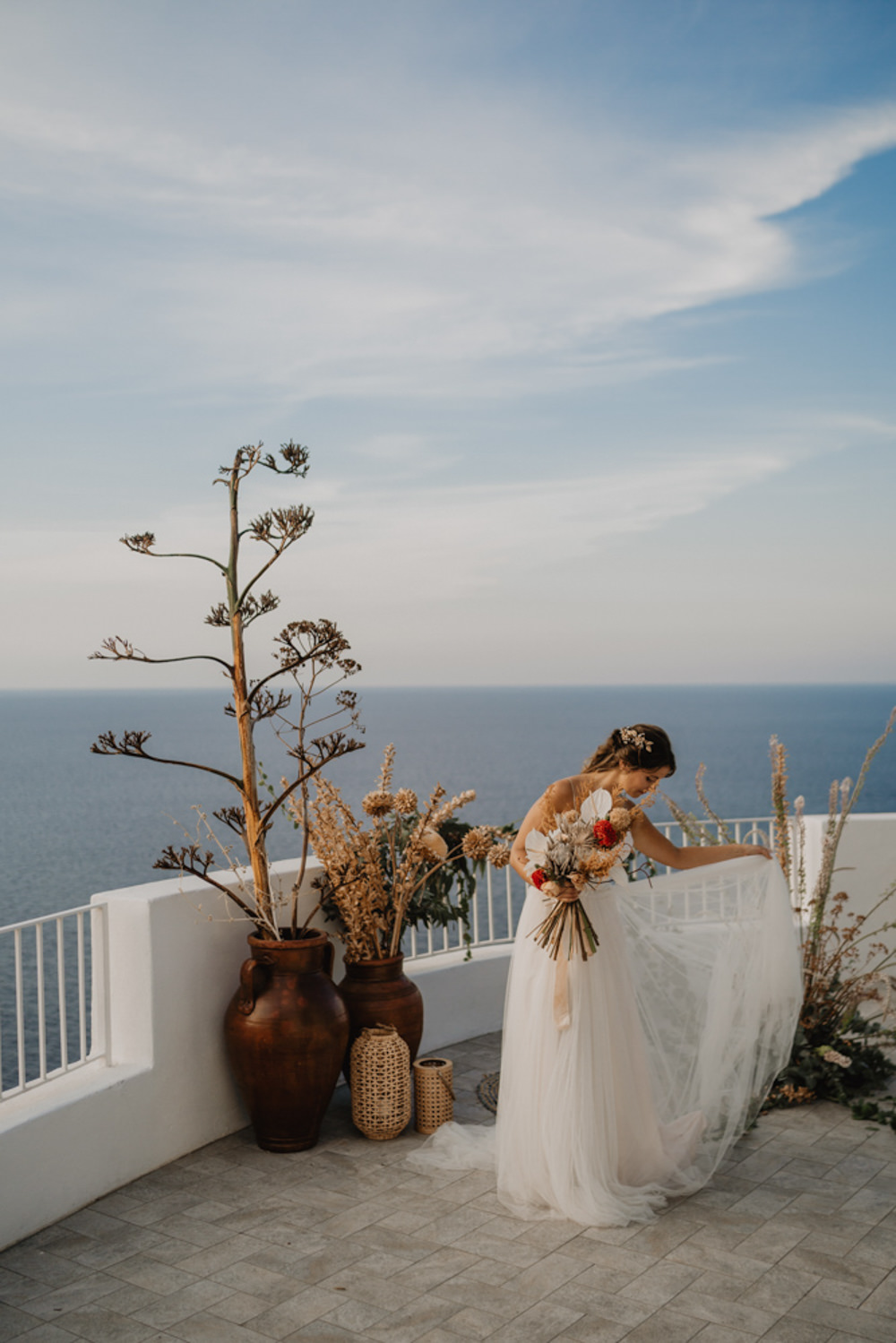 Dress Gown Bride Bridal Strap Tulle Skirt Salina Elopement Ideas Gianmarco Amico