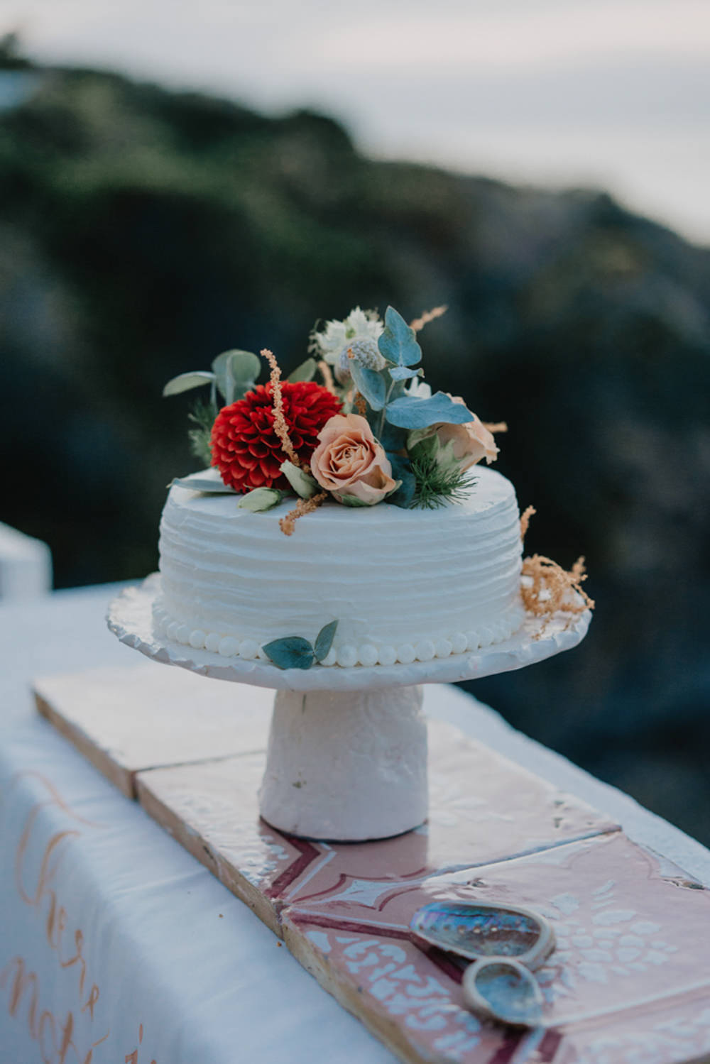Buttercream Cake One Tier Flowers Salina Elopement Ideas Gianmarco Amico