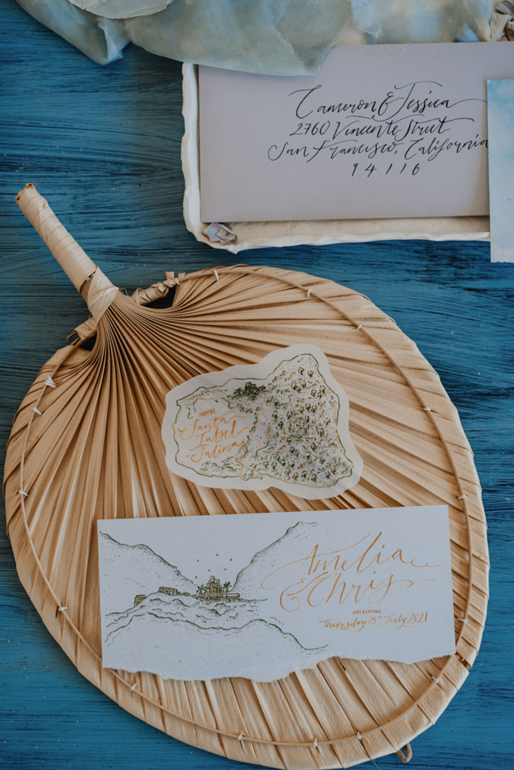 Gold Illustrated Stationery Invite Salina Elopement Ideas Gianmarco Amico
