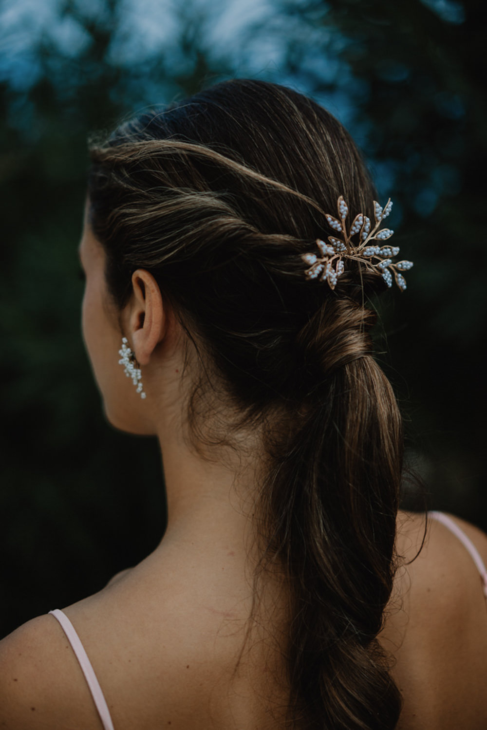 Bride Bridal Ponytail Hairstyle Salina Elopement Ideas Gianmarco Amico