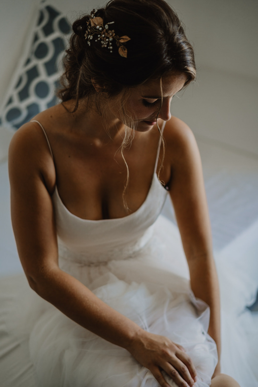 Dress Gown Bride Bridal Strap Tulle Skirt Salina Elopement Ideas Gianmarco Amico