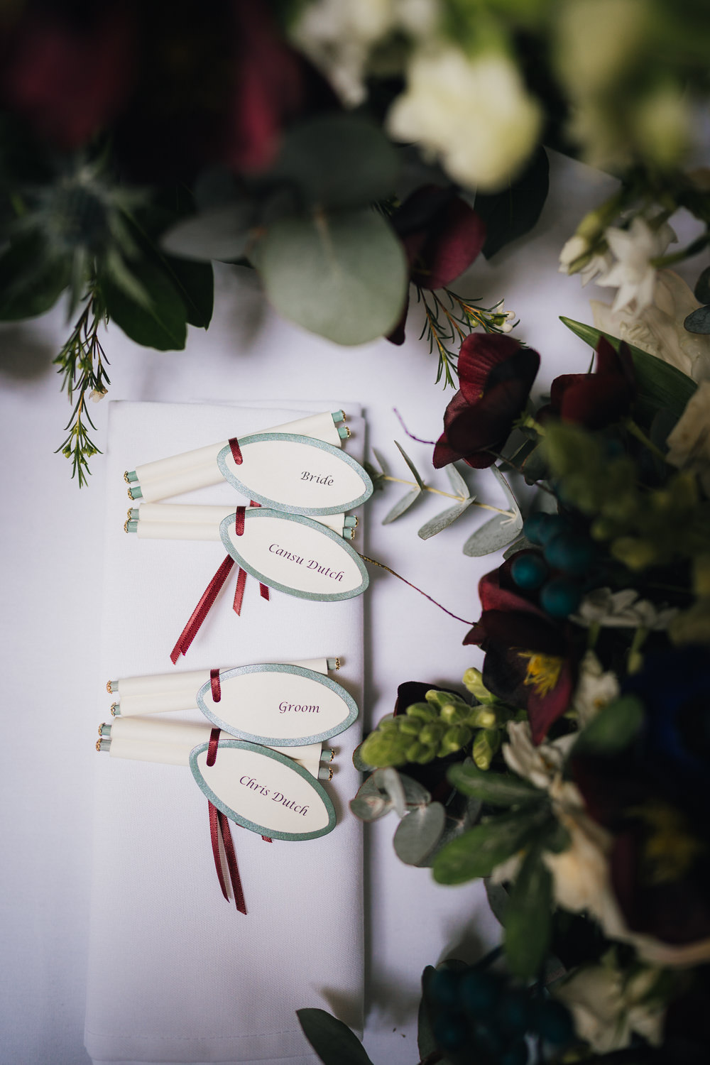 Place Name Tags Springhead Trust Wedding Becky Weir Photography