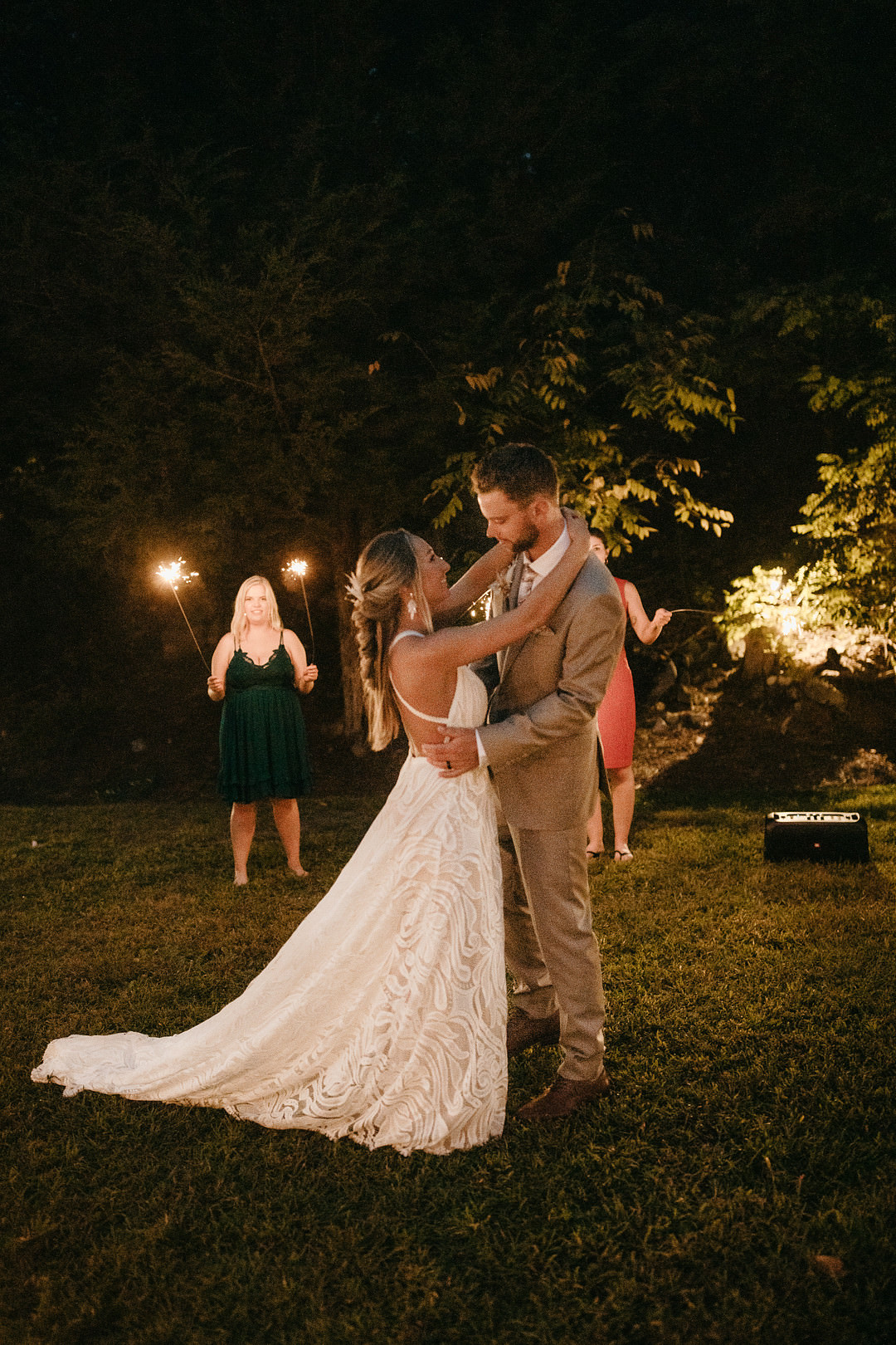 Sparkler Dance Tennessee Lake Wedding Eastlyn & Joshua