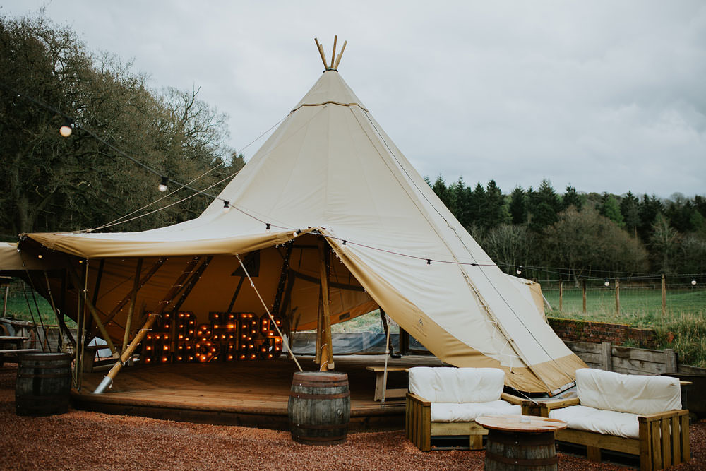 Tipi Reception Tent Yellow Orange Wedding Bohemian Rose Photography