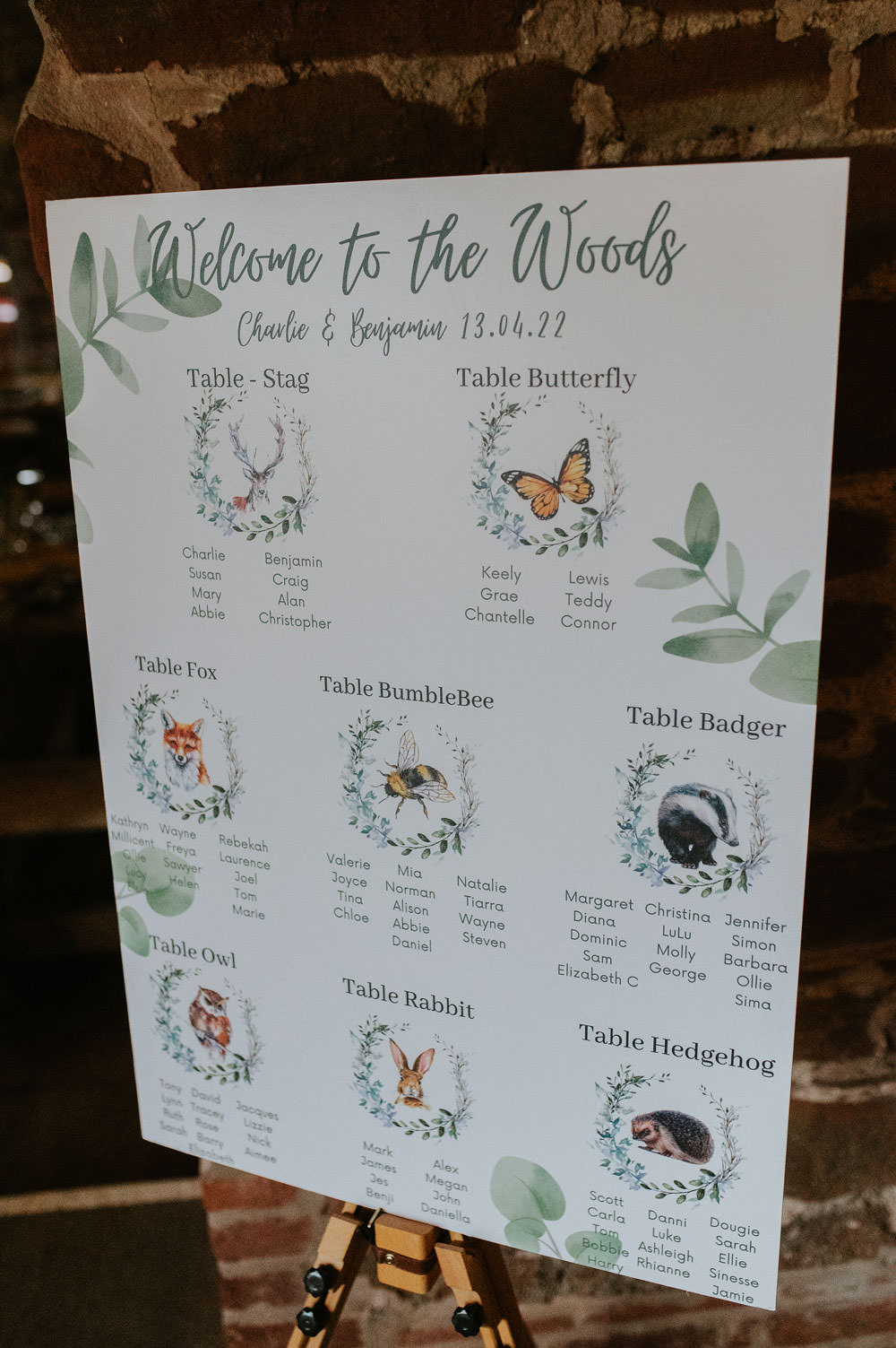 Table Plan Illustrated Bugs Animals Yellow Orange Wedding Bohemian Rose Photography