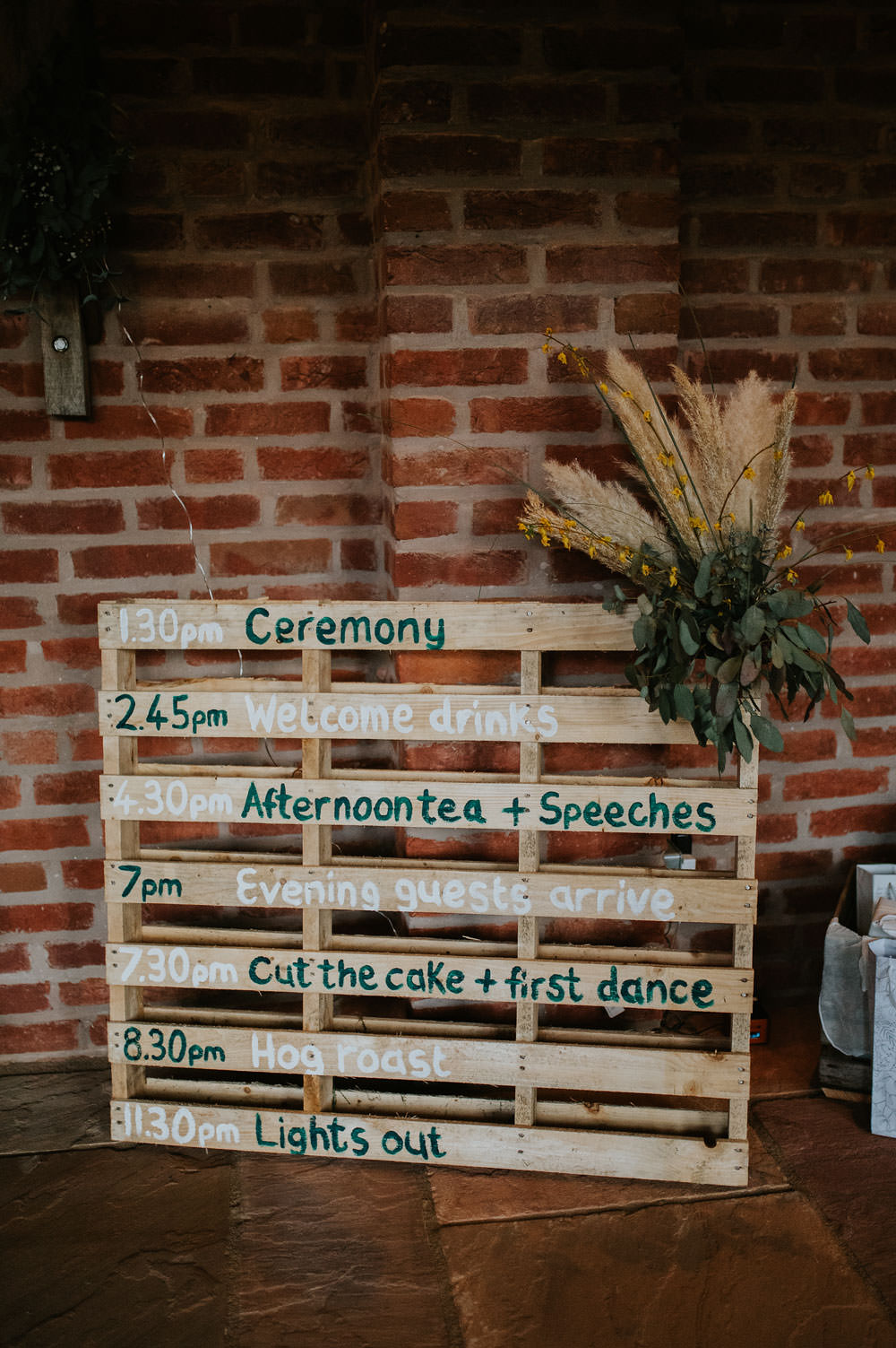 Wooden Pallet Sign Yellow Orange Wedding Bohemian Rose Photography