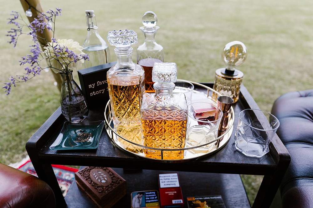 Drinks Trolley Barnston Lodge Wedding Katherine Ashdown Photography