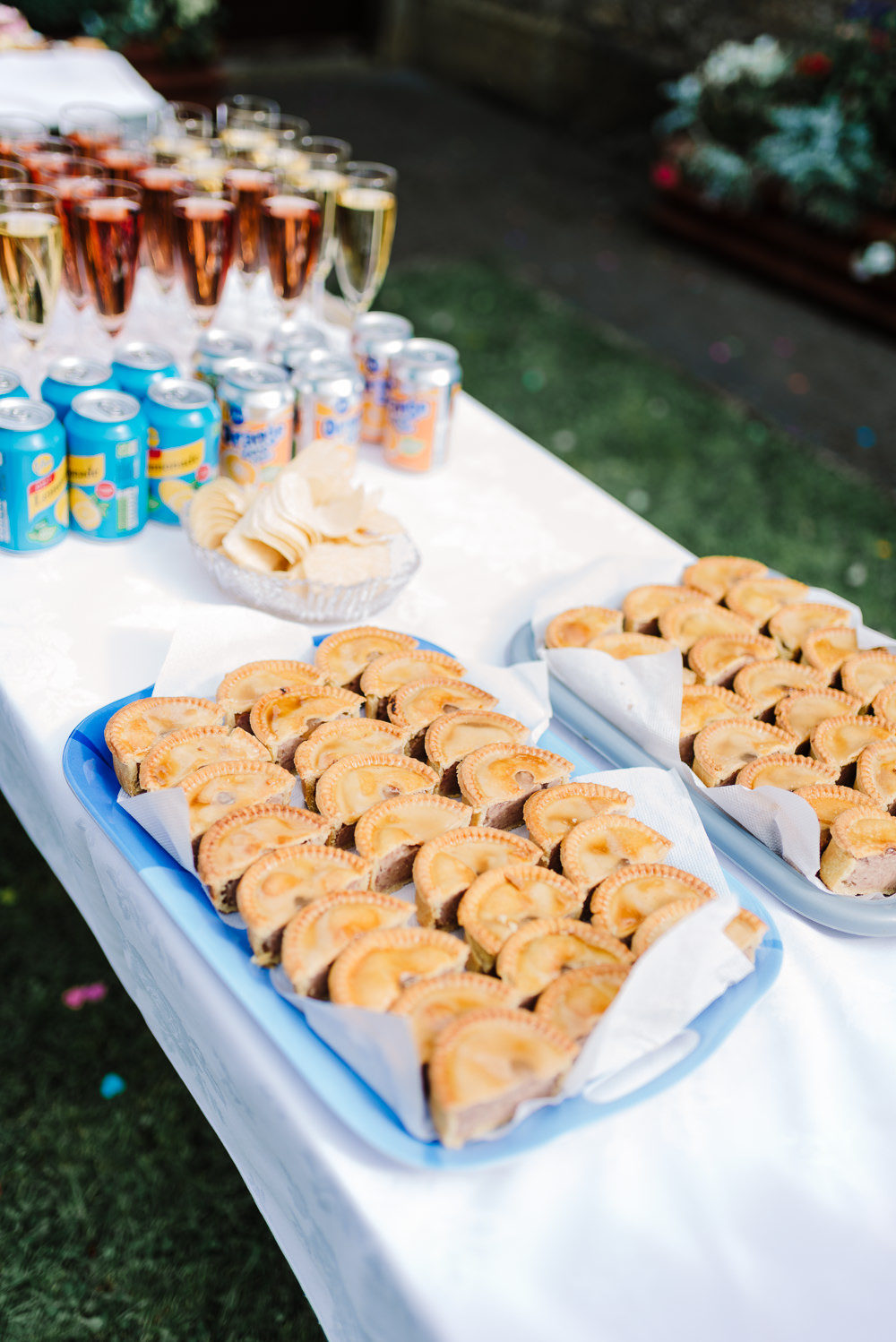 Wedding Pastries Snacks Pie Food Bashall Barn Wedding Rachel Kenyon Photography