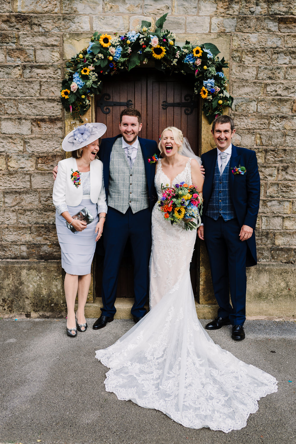Mother of the Groom Outfit Father Bashall Barn Wedding Rachel Kenyon Photography