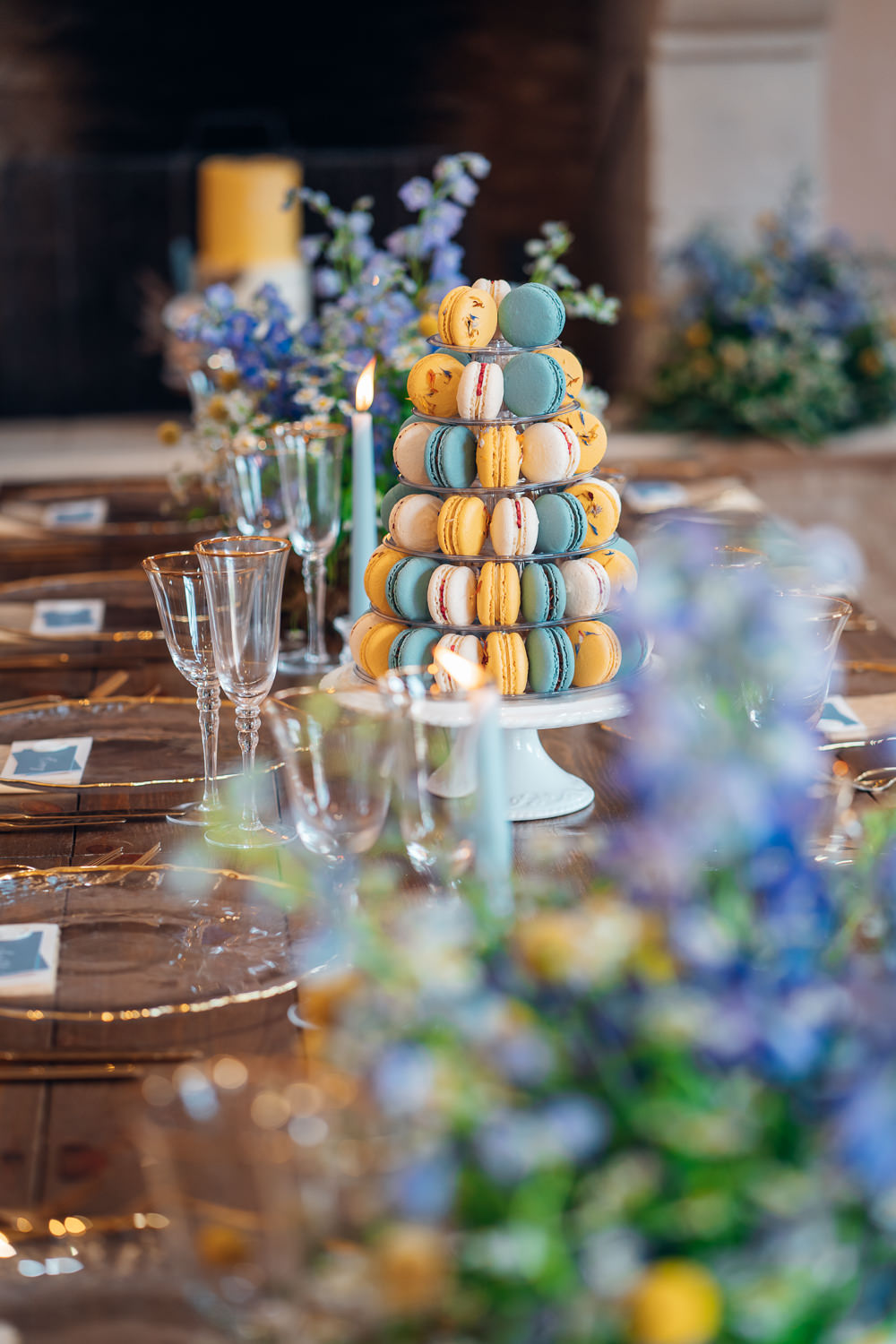 Blue Yellow Wedding Ideas EmilyCollettPhotography