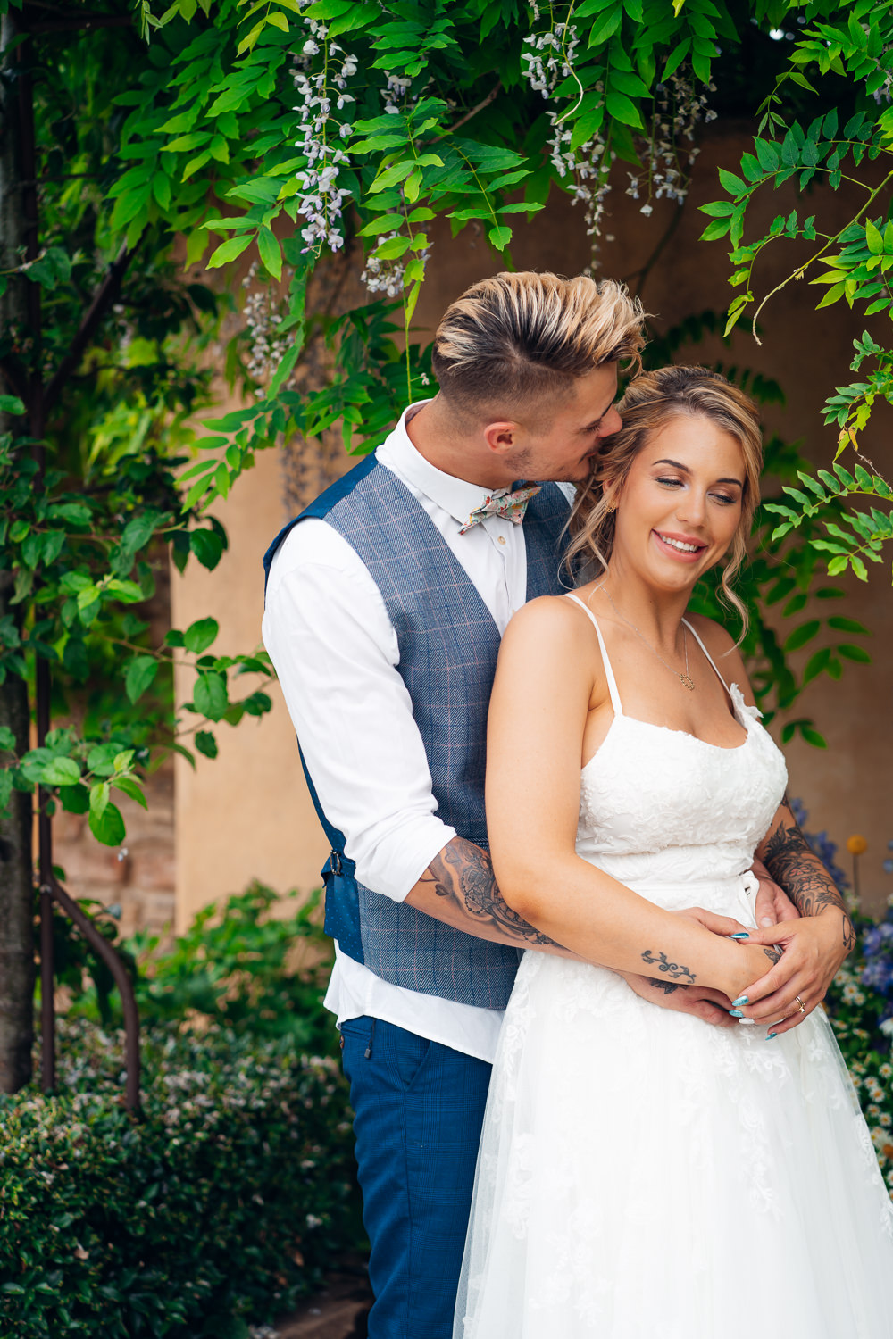 Blue Yellow Wedding Ideas EmilyCollettPhotography