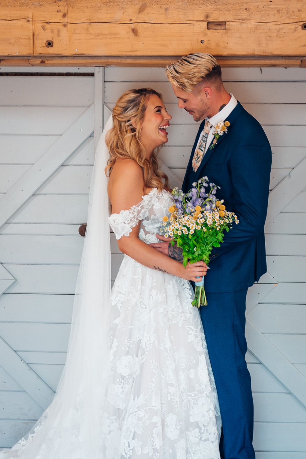 Blue Yellow Wedding Ideas EmilyCollettPhotography