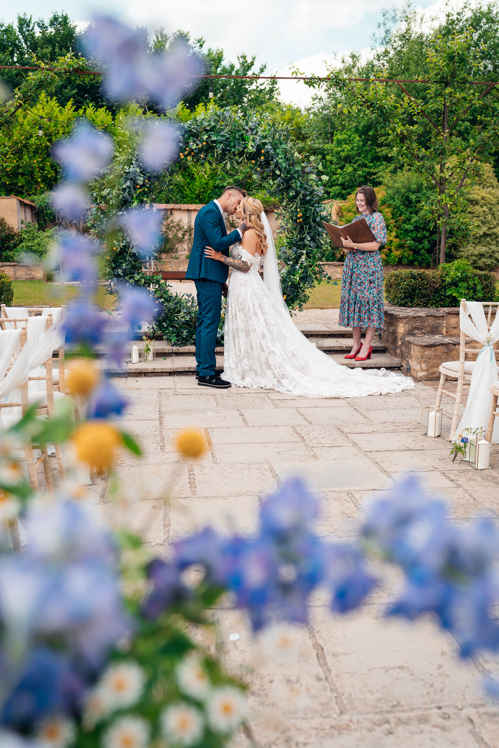 Blue Yellow Wedding Ideas EmilyCollettPhotography