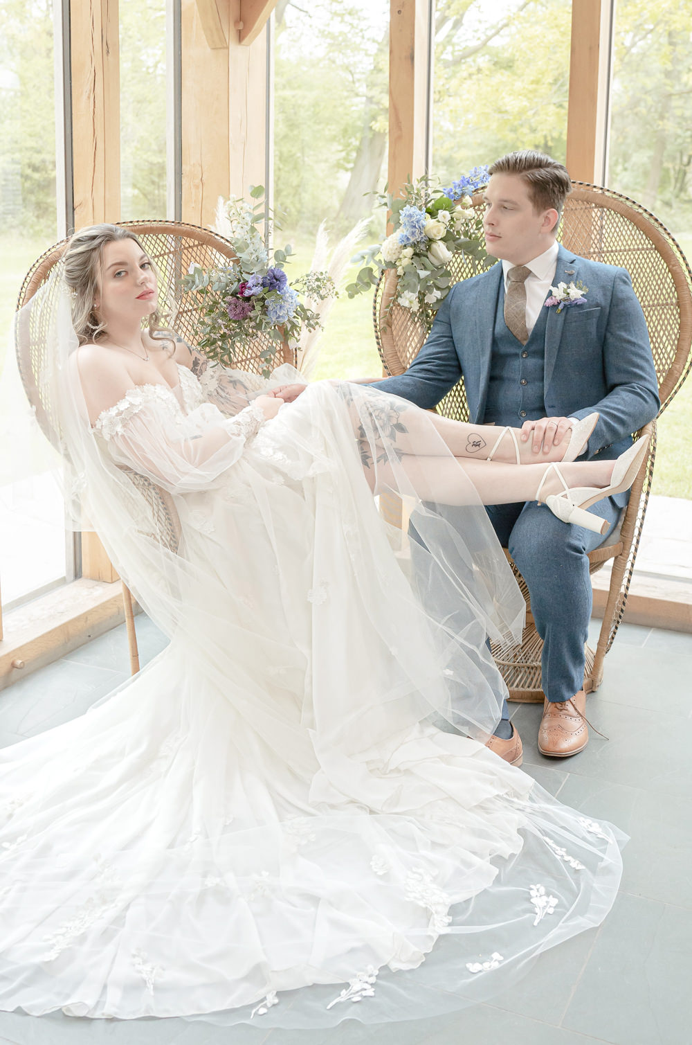 Peacock Chairs Flowers Decor Boho Fairytale Wedding With Love Rose Photography