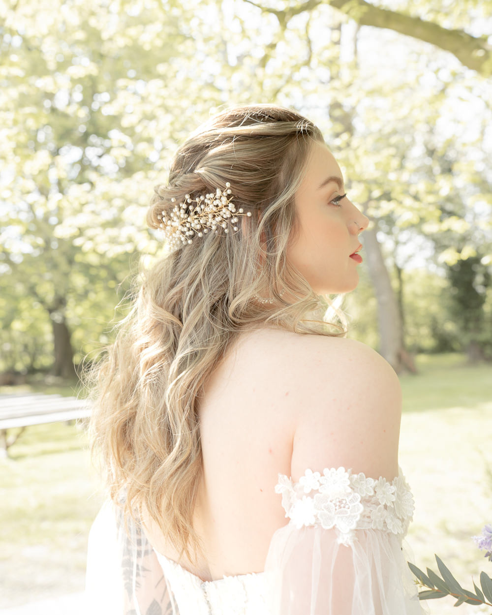 Bride Bridal Hairstyle Plait Braid Vine Accessory Boho Fairytale Wedding With Love Rose Photography