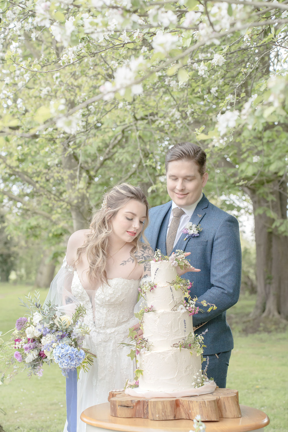 Buttercream Cake Flowers Boho Fairytale Wedding With Love Rose Photography