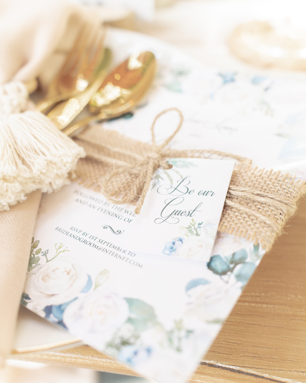 Place Setting Decor Candles Macrame Menu Napkin Place Name Boho Fairytale Wedding With Love Rose Photography