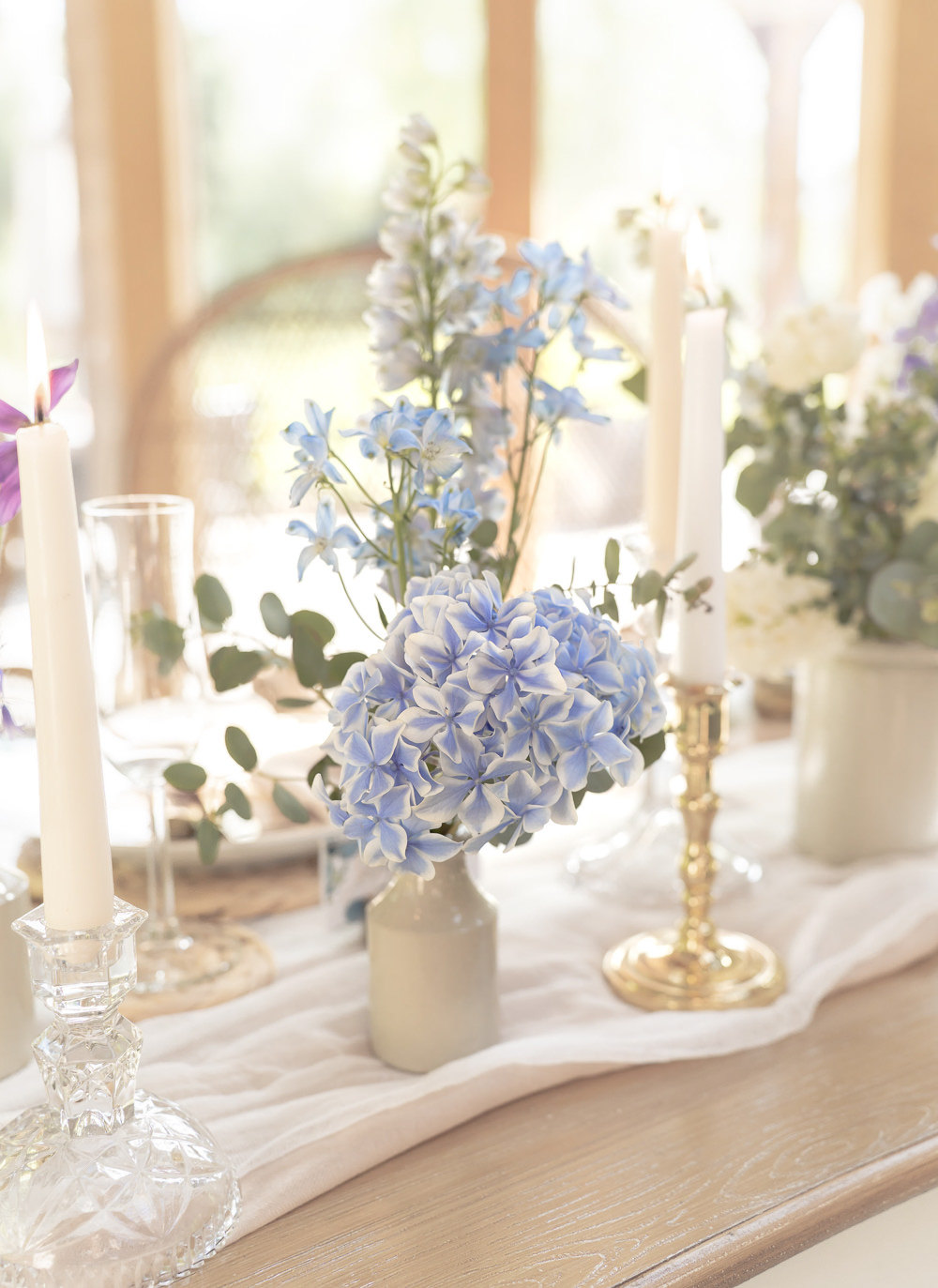 Bottle Flowers Spring Allium Tulip Hydrangea Boho Fairytale Wedding With Love Rose Photography