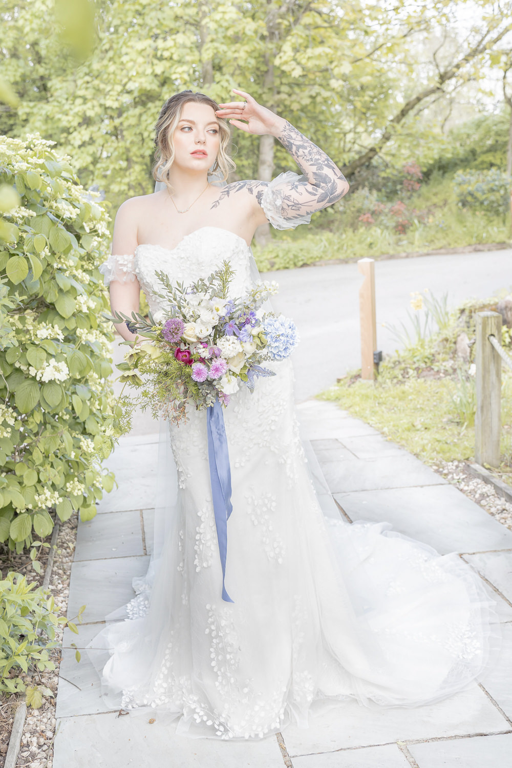 Dress Gown Bride Bridal Tulle Detachable Sleeves Boho Fairytale Wedding With Love Rose Photography
