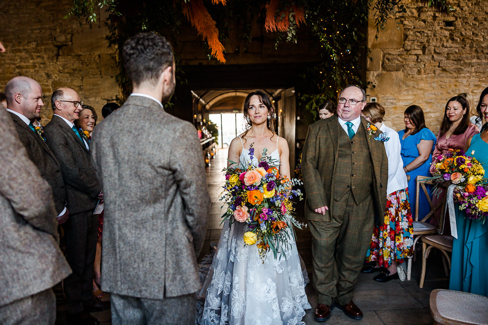 Large Floral Bouquet Colourful Wildflower Wedding Eve Dunlop Photography