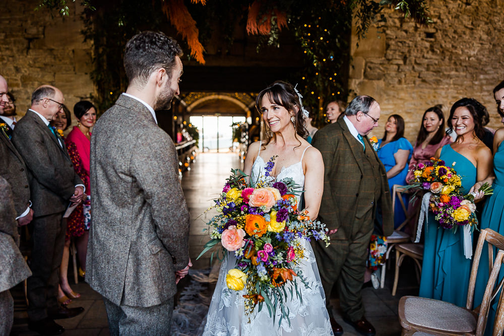 Large Floral Bouquet Colourful Bride Bridal Spring Wildflower Wedding Eve Dunlop Photography Colourful Wildflower Wedding Eve Dunlop Photography