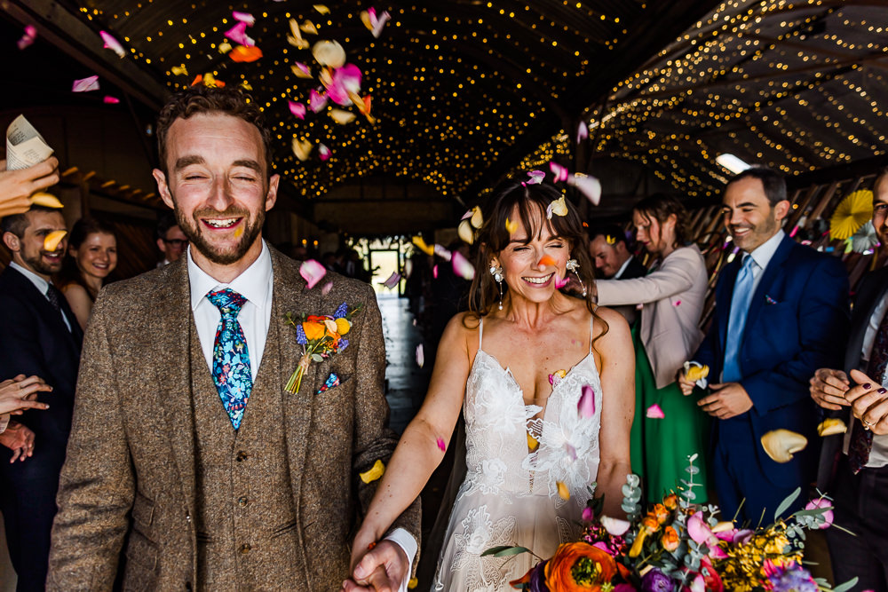 Confetti Throw Colourful Wildflower Wedding Eve Dunlop Photography