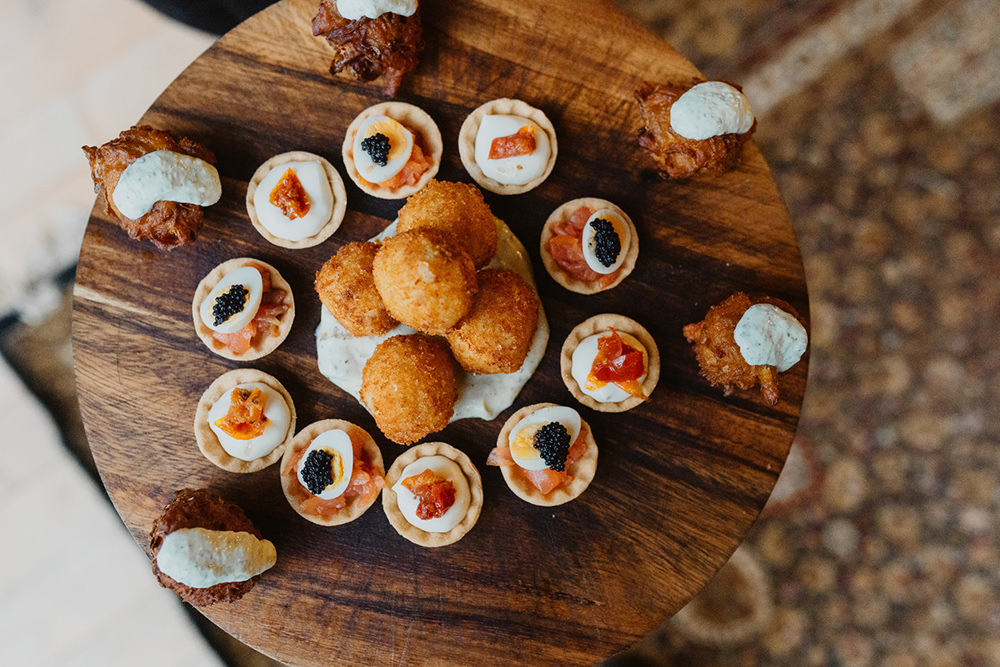 Canapes Cumbria Barn Wedding Maytree Photography