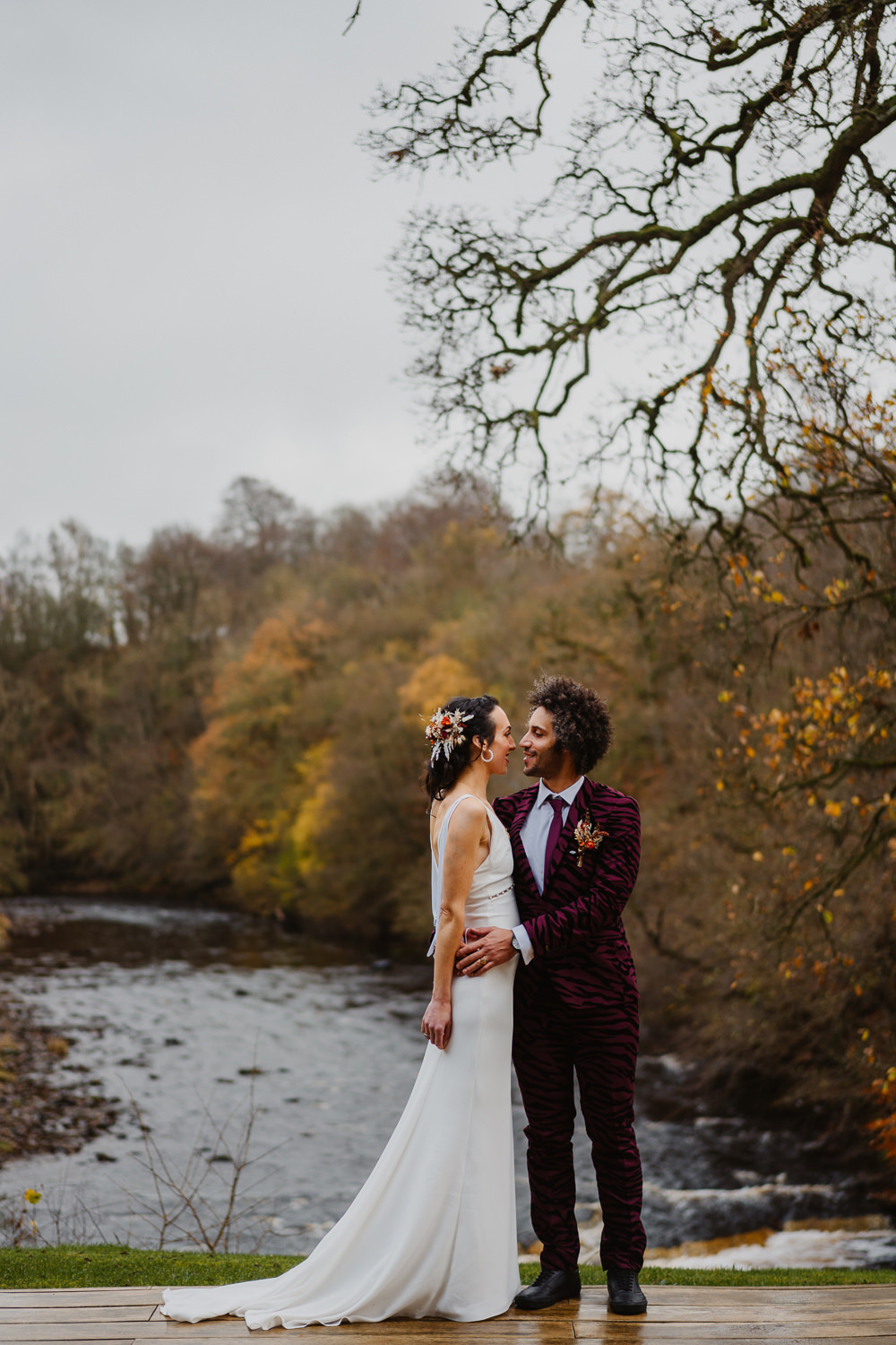 Magical Autumn Cumbria Barn Party Wedding with Dried Flowers