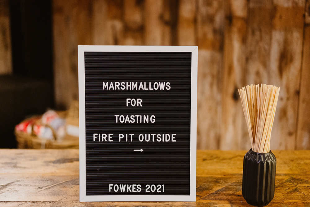 Marshmallow Toasting Cumbria Barn Wedding Maytree Photography