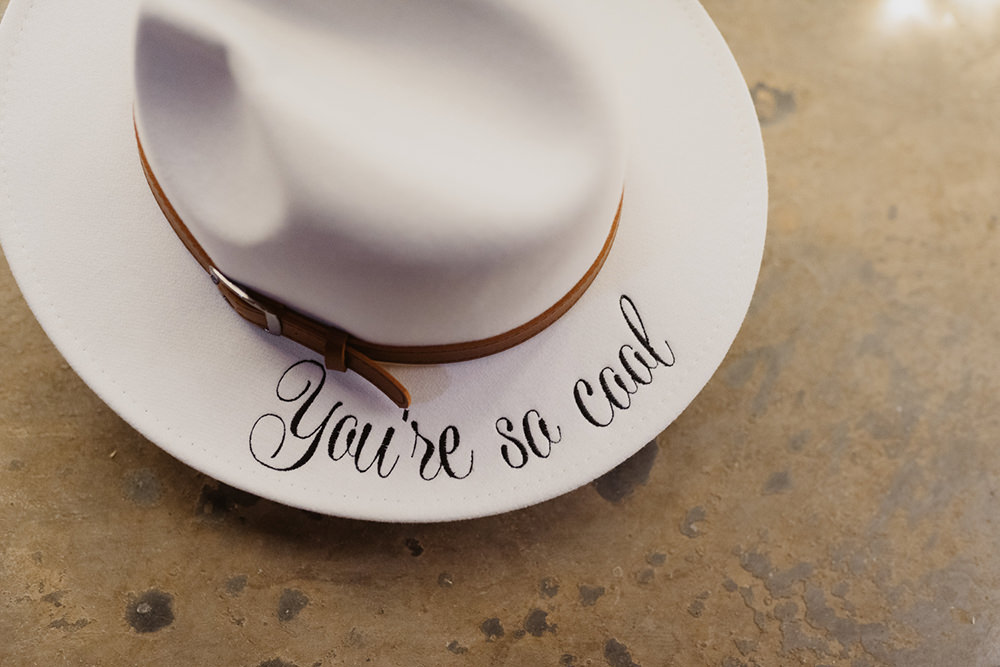 Custom Fedora Hat Bride Cumbria Barn Wedding Maytree Photography