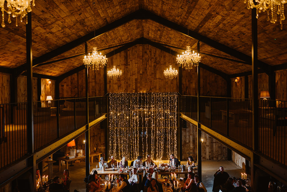 Fairy Lights Cumbria Barn Wedding Maytree Photography