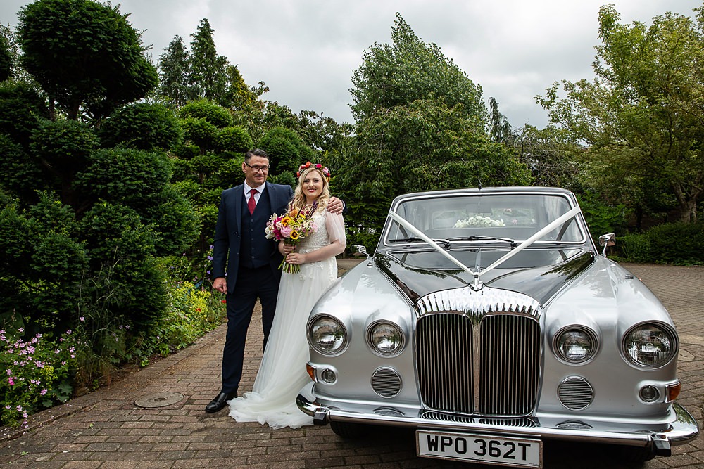 Classic Car Transport Flaxbourne Gardens Wedding Lorna Newman Weddings