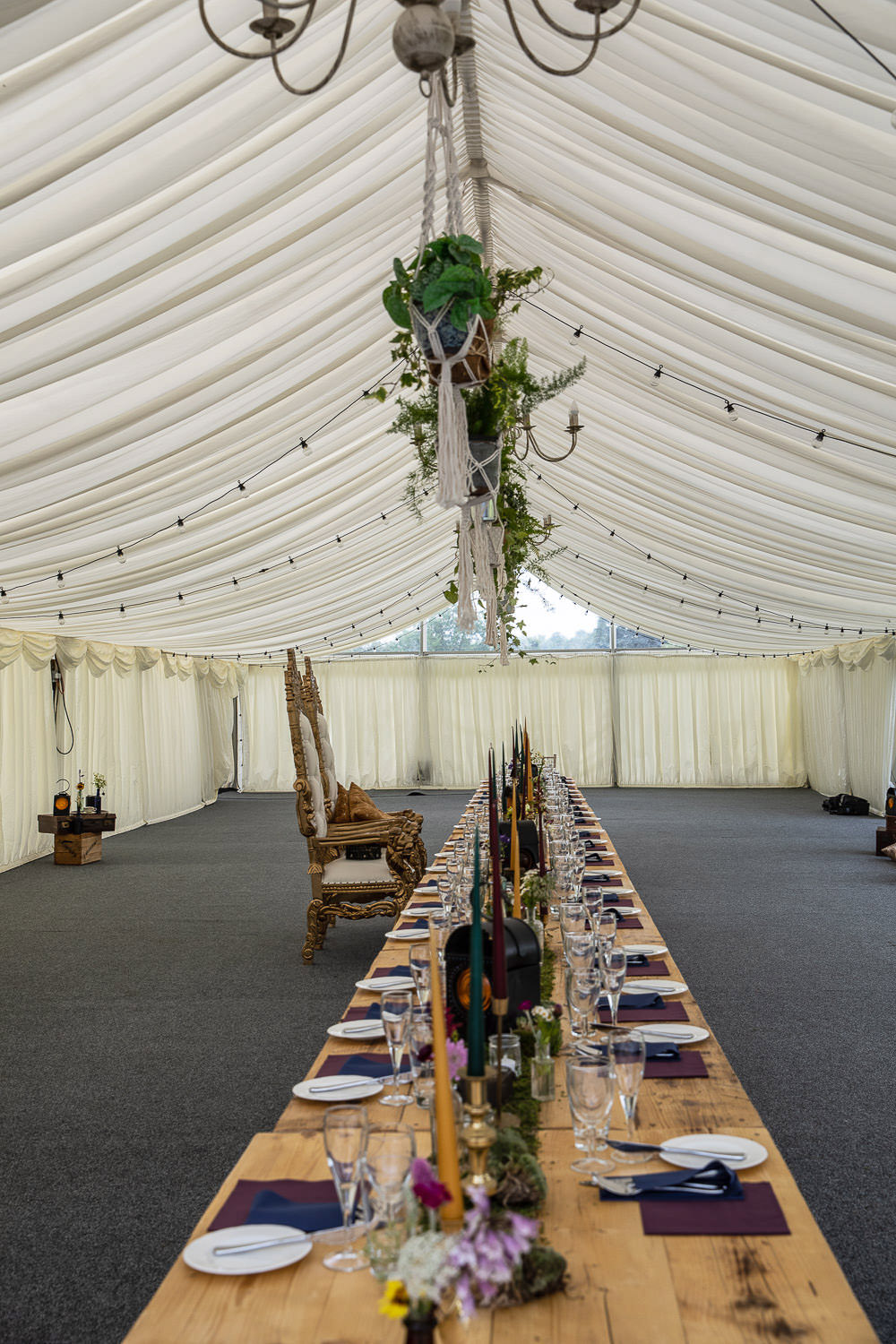 Table Decor Colourful Candles Flowers Marquee Flaxbourne Gardens Wedding Lorna Newman Weddings