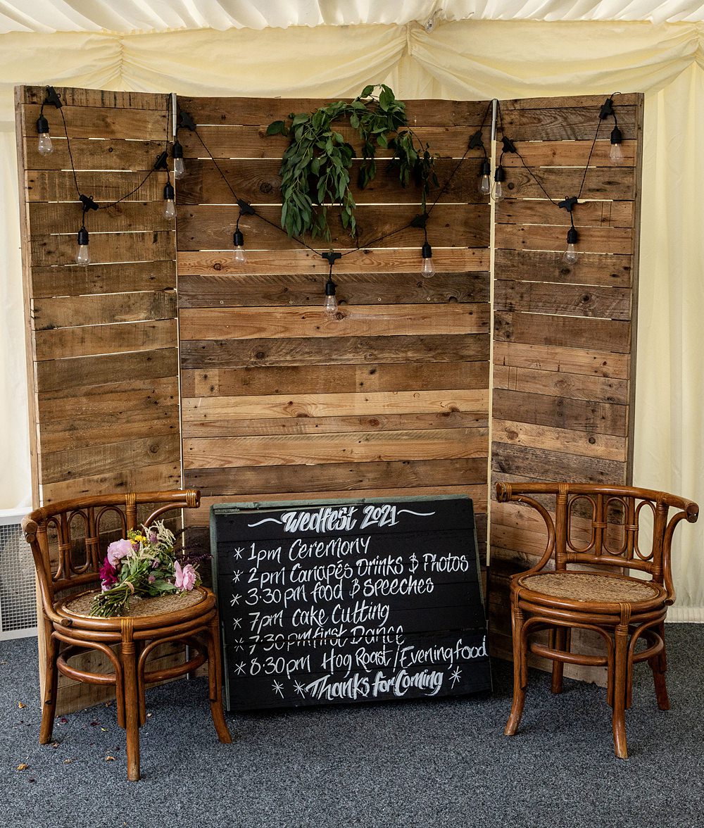 Chalkboard Sign Flaxbourne Gardens Wedding Lorna Newman Weddings