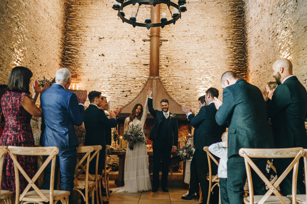 Ceremony Gloucestershire Barn Wedding Winnington & Coe