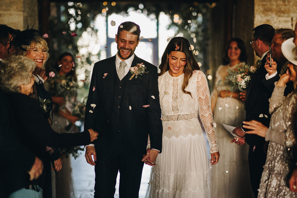 Confetti Throw Gloucestershire Barn Wedding Winnington & Coe