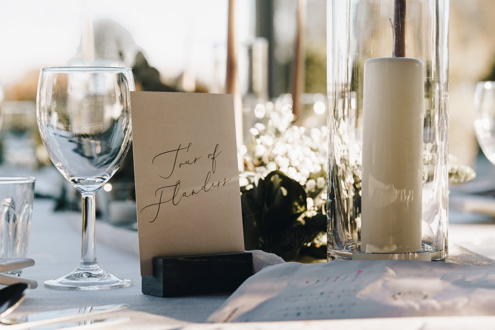 Table Name Calligraphy Gloucestershire Barn Wedding Winnington & Coe