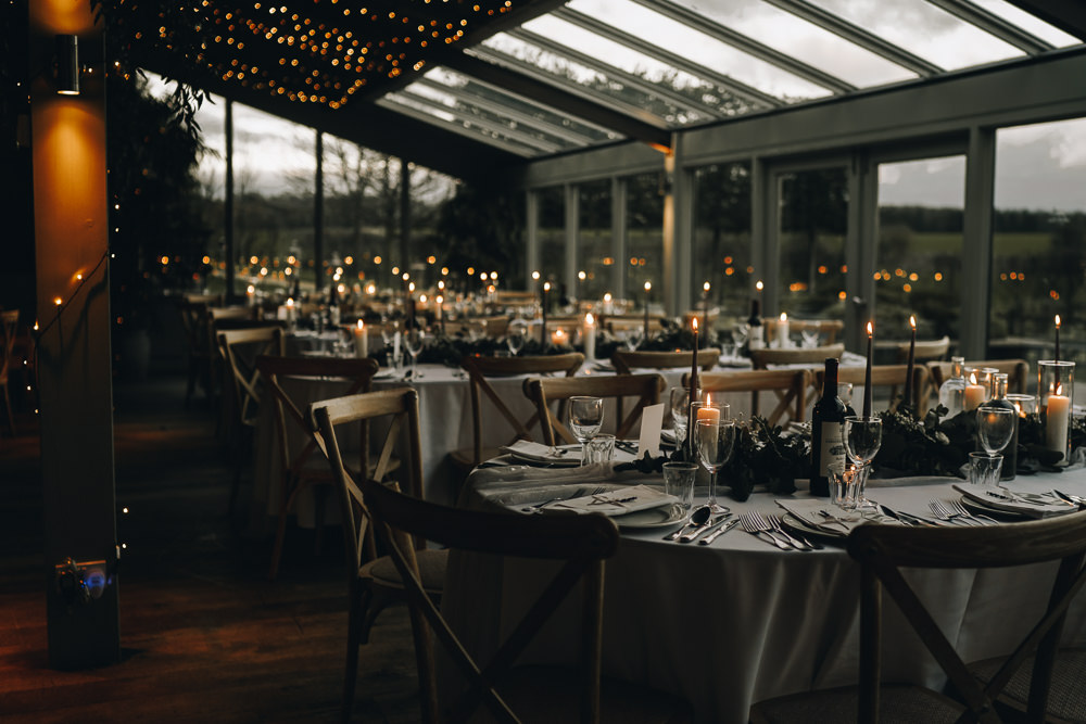 Fairy Lights Candles Decor Gloucestershire Barn Wedding Winnington & Coe