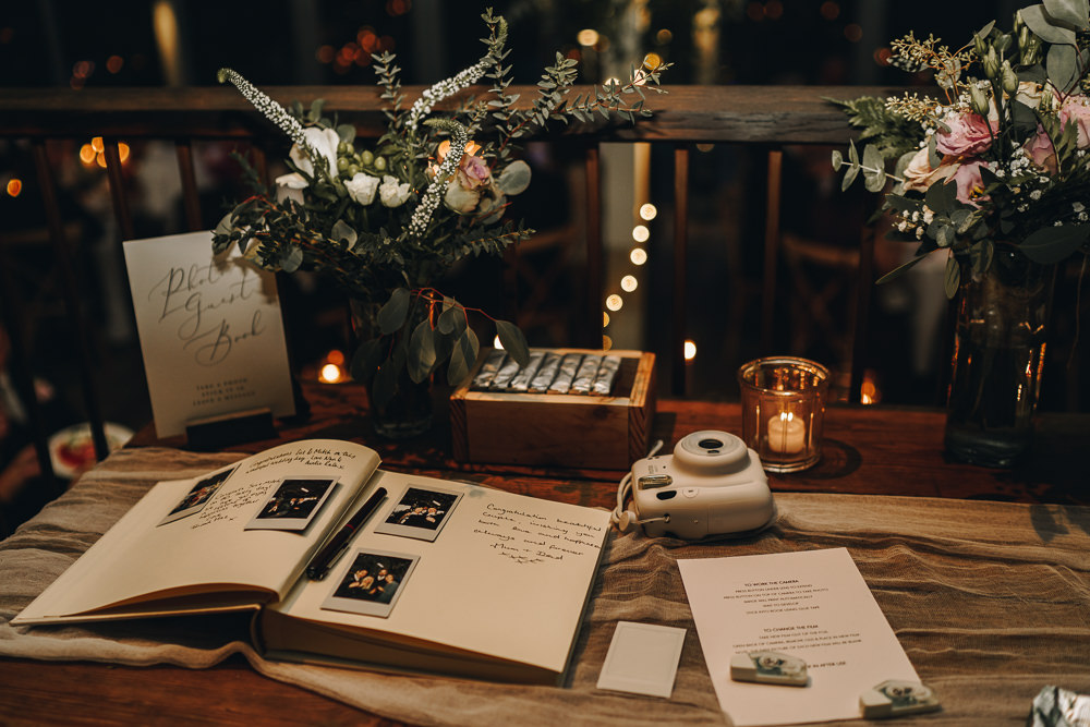 Guest Book Table Gloucestershire Barn Wedding Winnington & Coe